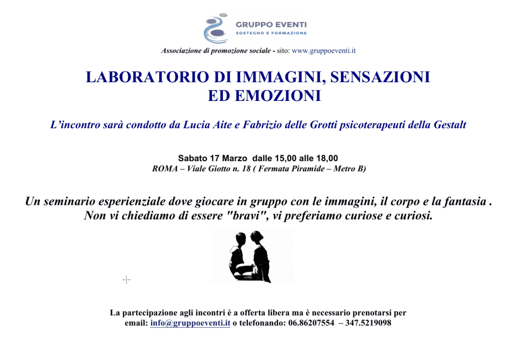 con Aite e delle Grotti un seminario esperienziale per esplorare emozioni e sensazioni